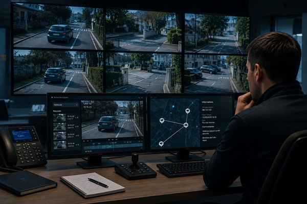 Opérateur consultant des images issues d'un système de vidéoprotection
